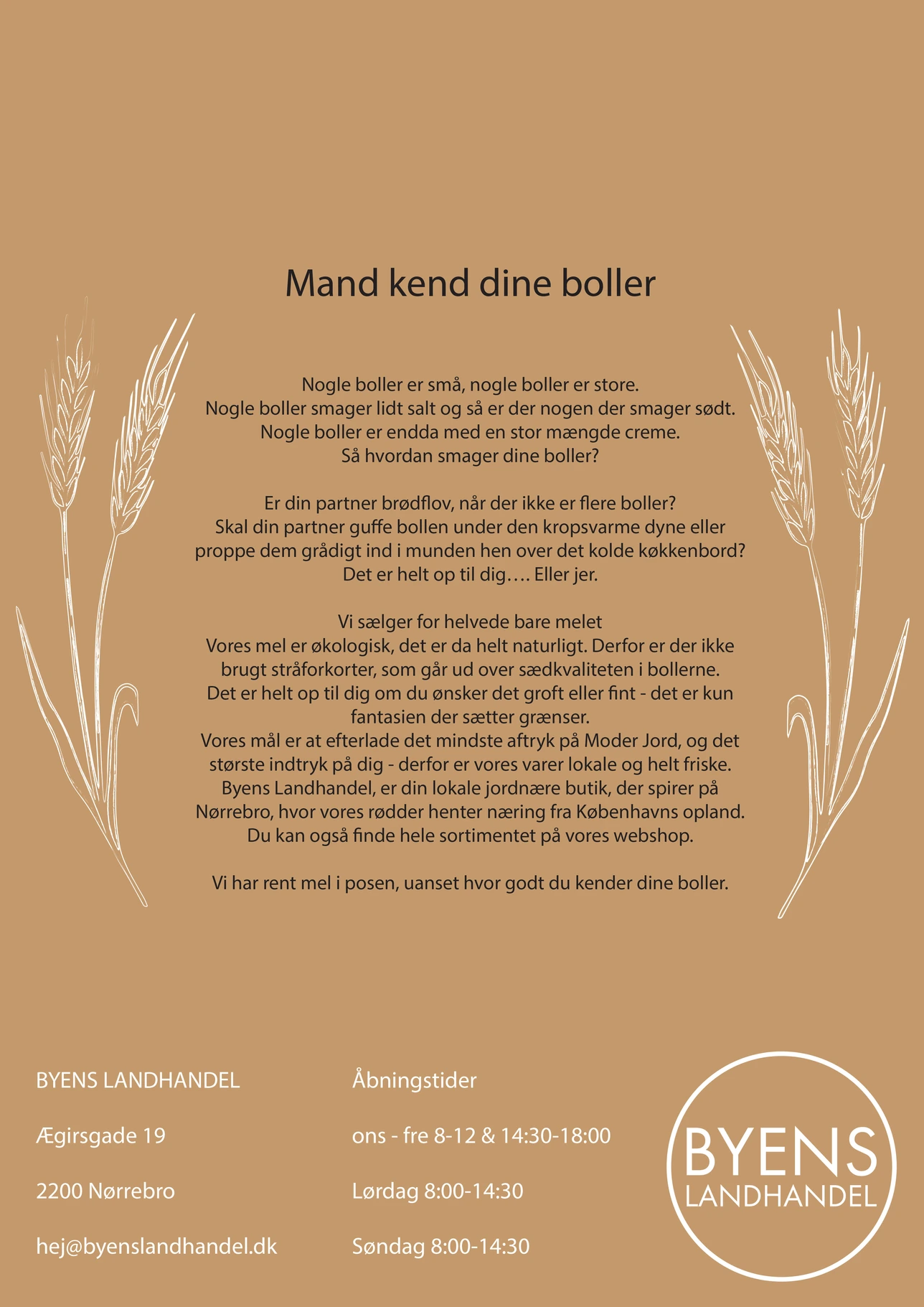 Byens Landhandel Poster